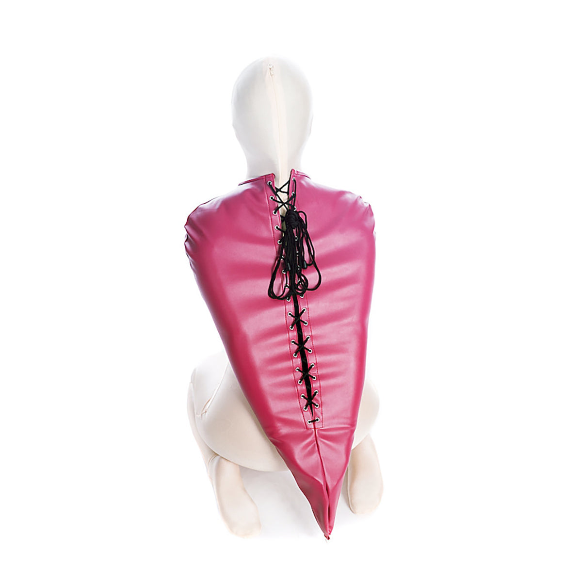 BDSM Full Sleeve Bondaege Armbinder for Total Restraint Rose Red