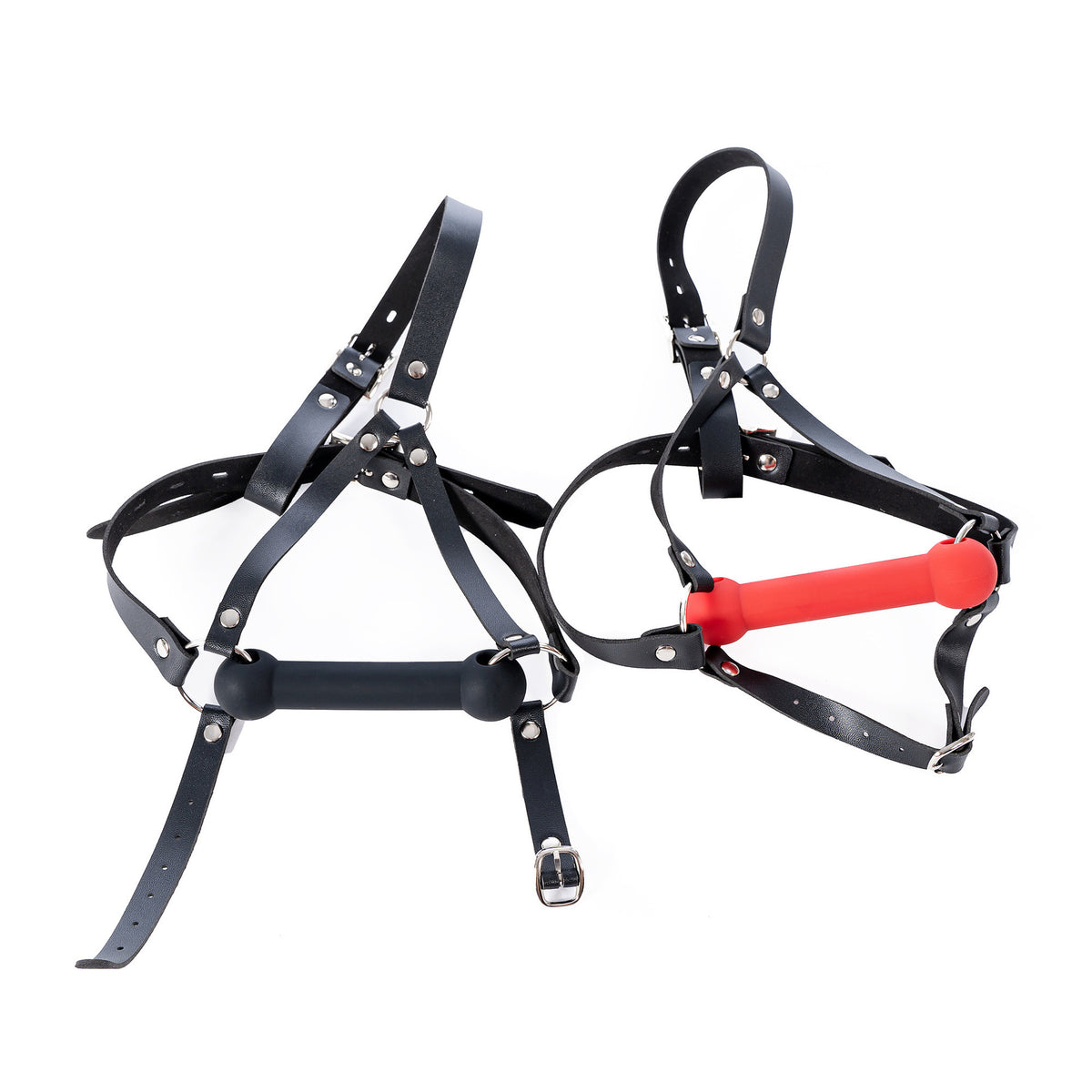 Aesthetics of Dominance - Glossy Enamel Full Head Bondage Hood with Silicone Bone Gag