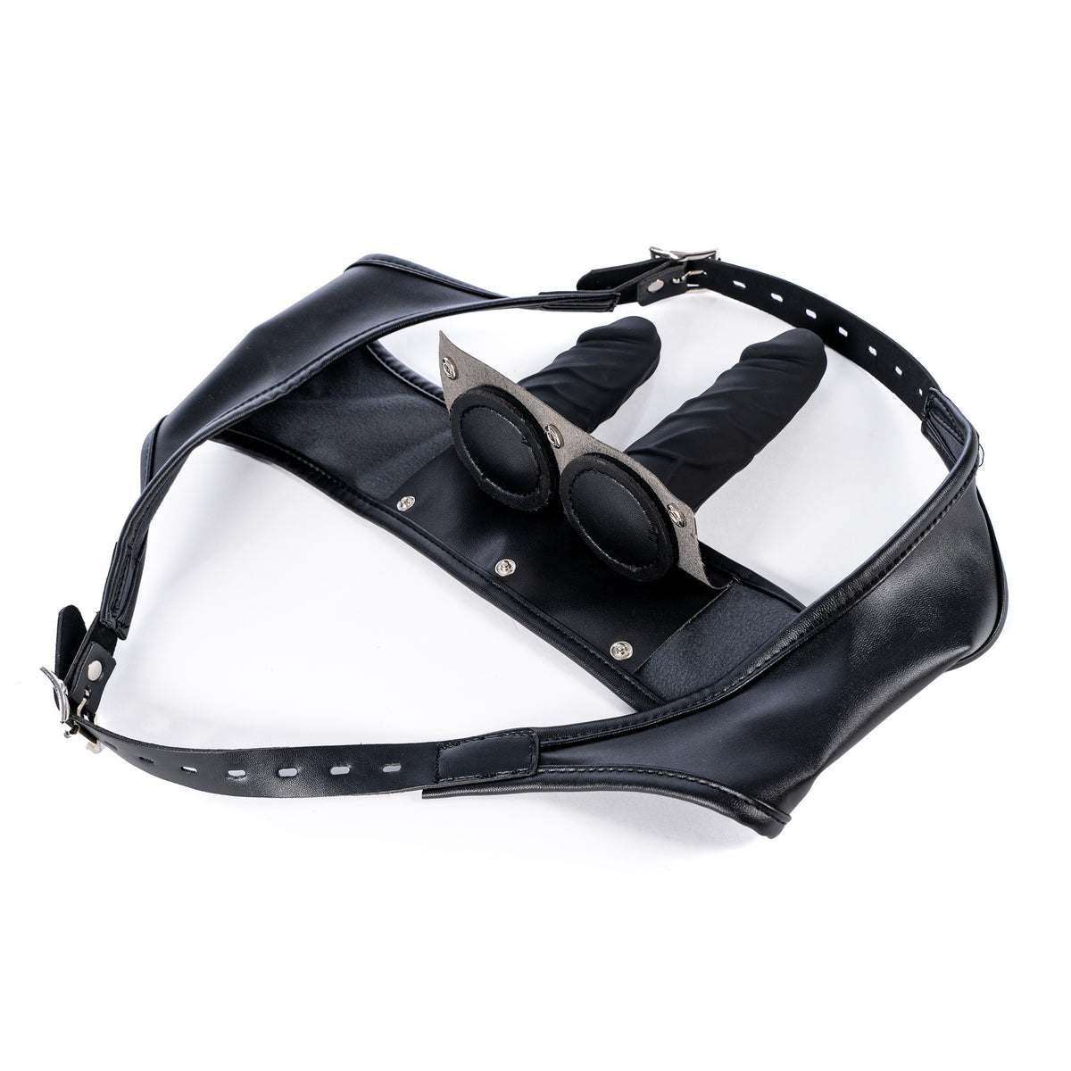 Wearable Double Dildo Pants & Masturbation Harness