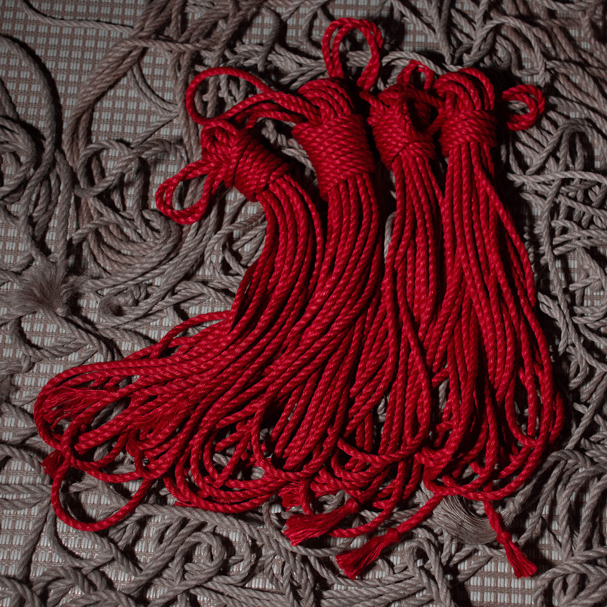 Durable Japanese Natural Jute Red Shibari Rope for Bondage