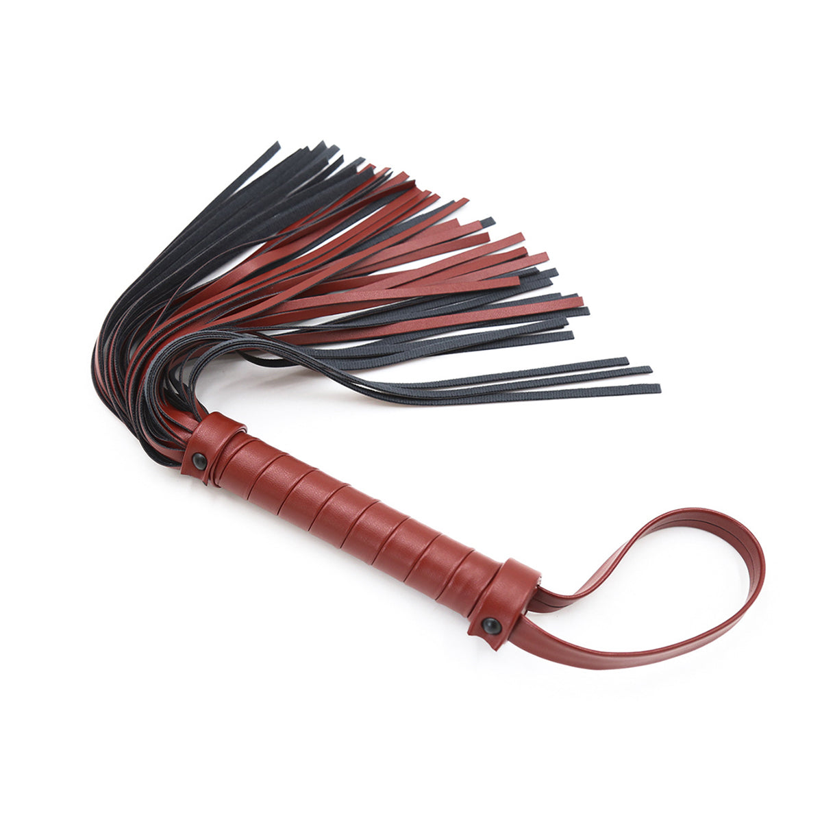 BDSM Beginner Flogger – Perfect for First-Time Play! Black/White/Burgundy