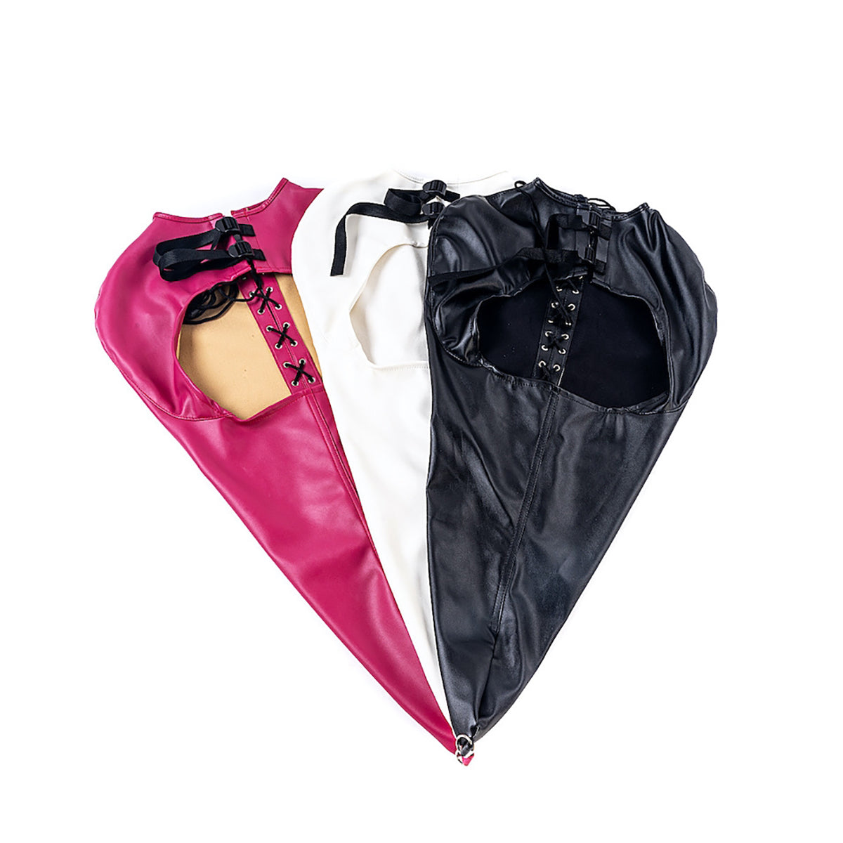 BDSM Full Sleeve Bondaege Armbinder for Total Restraint Rose Red