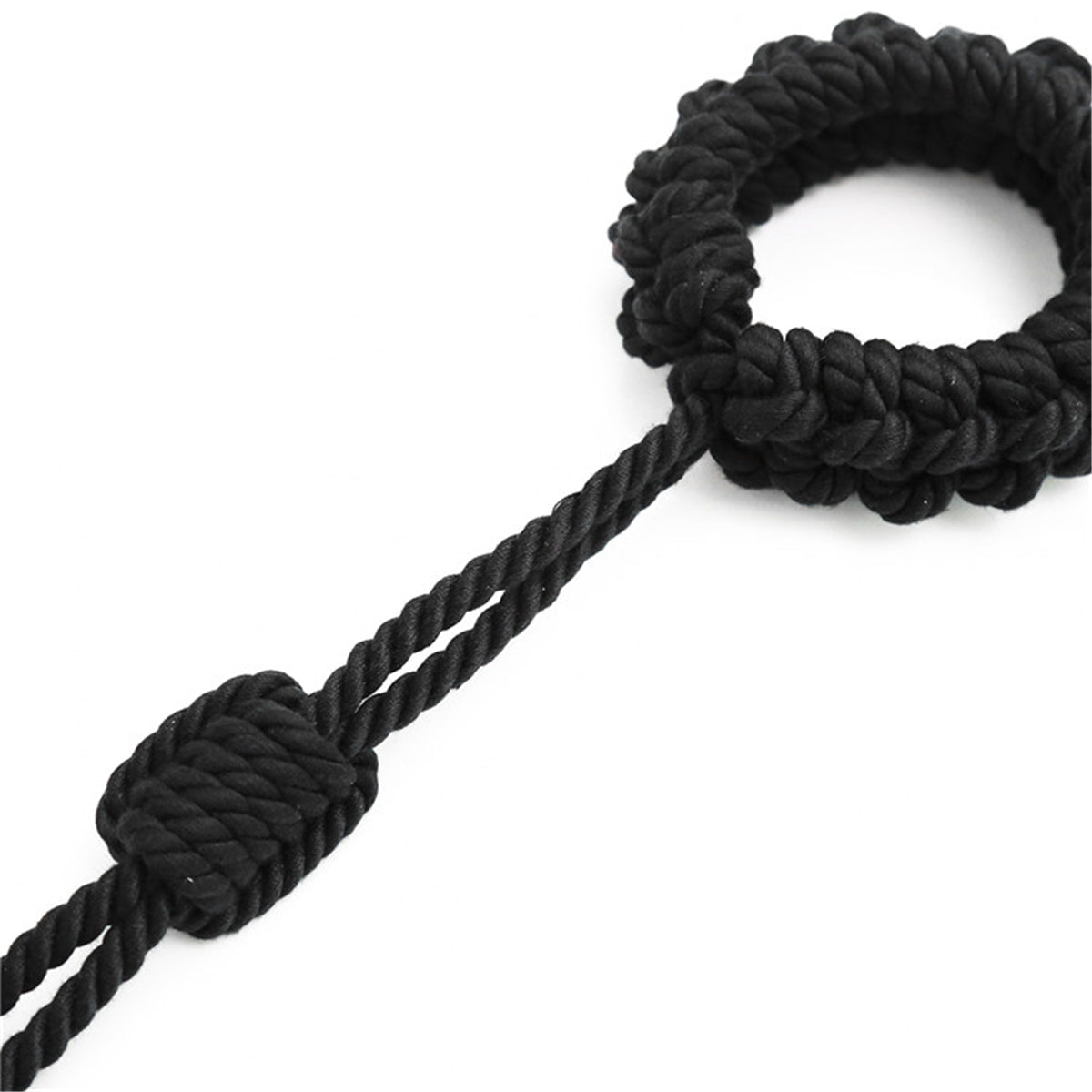 No-Escape Cotton Rope Wrist & Ankle Cuffs Set Black – Soft to Touch, Hard to Resist