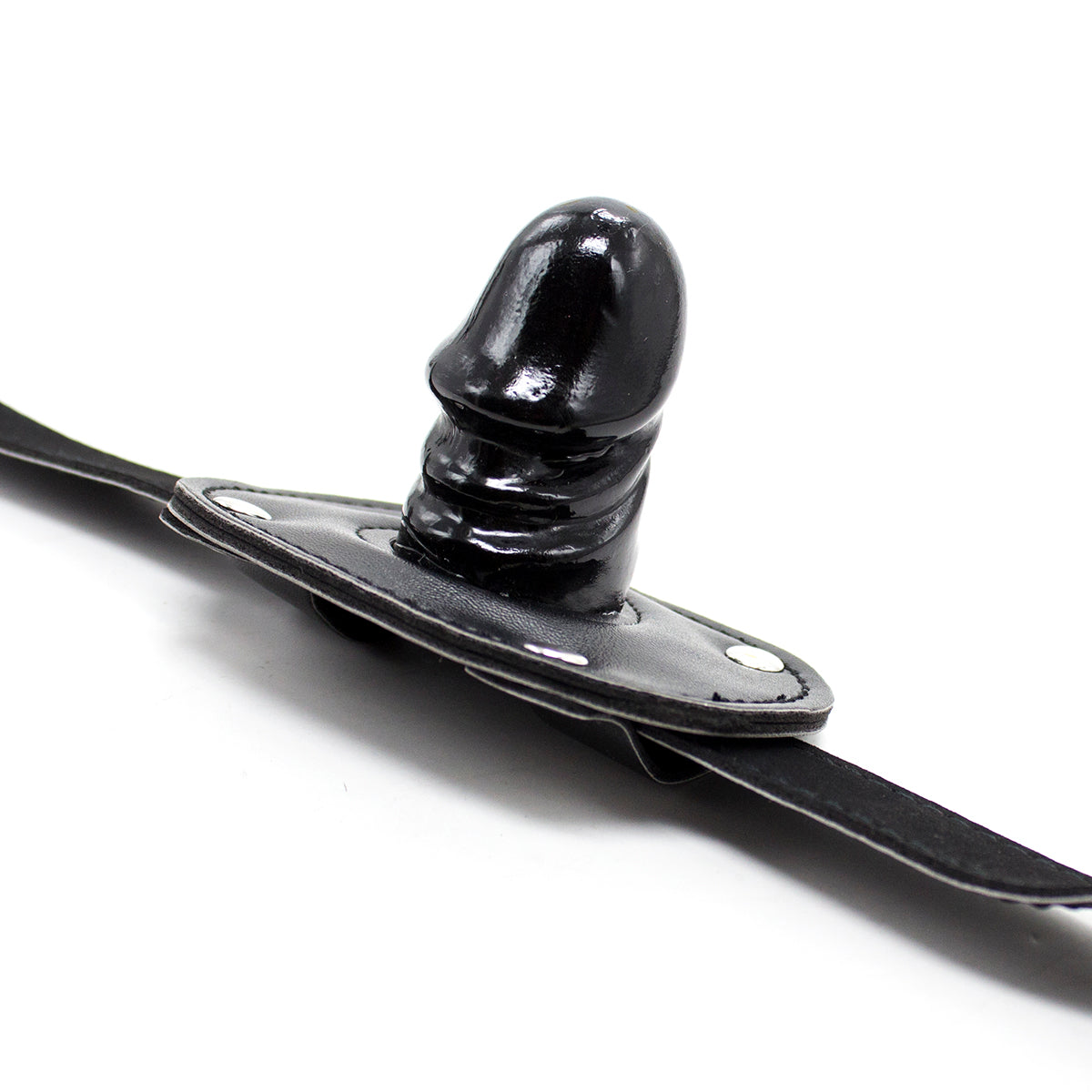 Lockable Deep-Throat Rubber Dildo Gag