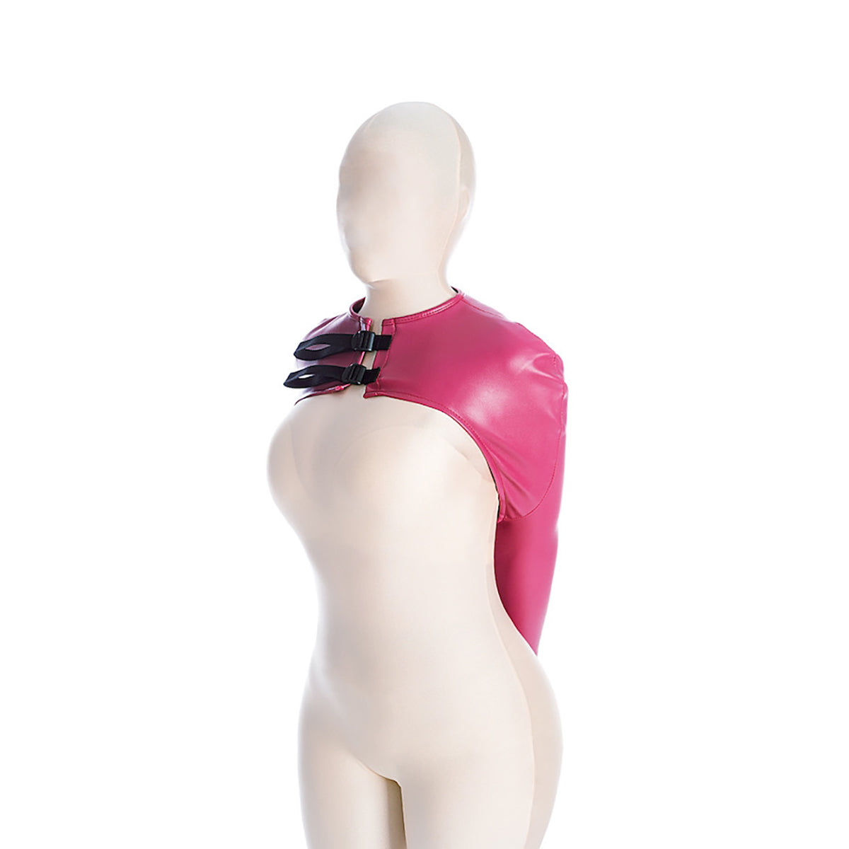 BDSM Full Sleeve Bondaege Armbinder for Total Restraint Rose Red