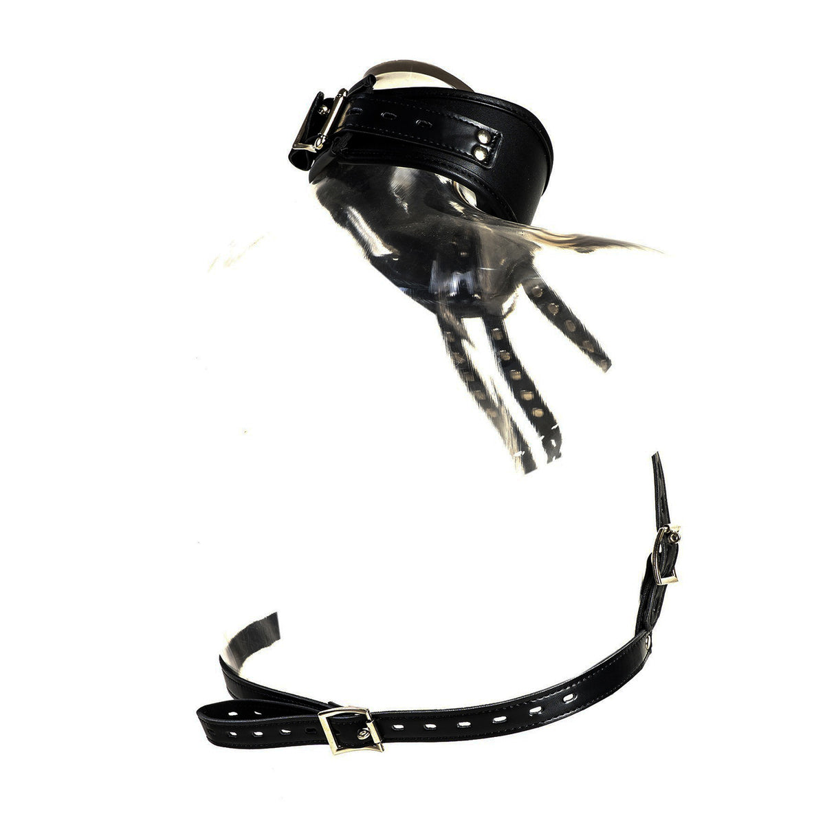 Seductive Studded Open-Bust Harness with O-Ring Collar