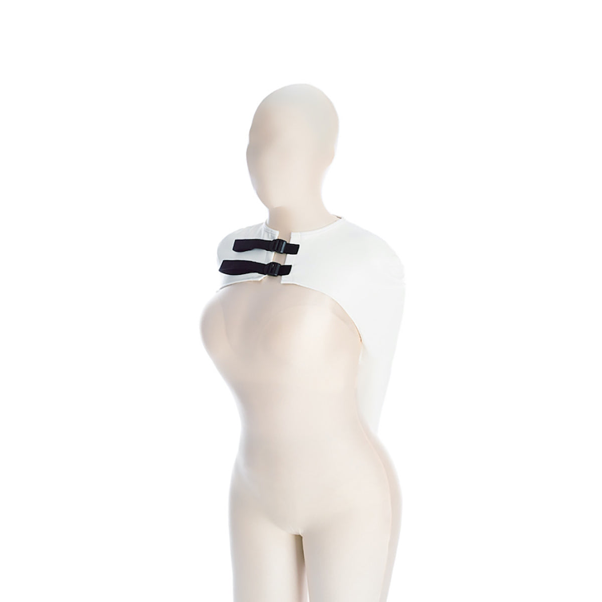 BDSM Full Sleeve Bondaege Armbinder for Total Restraint White