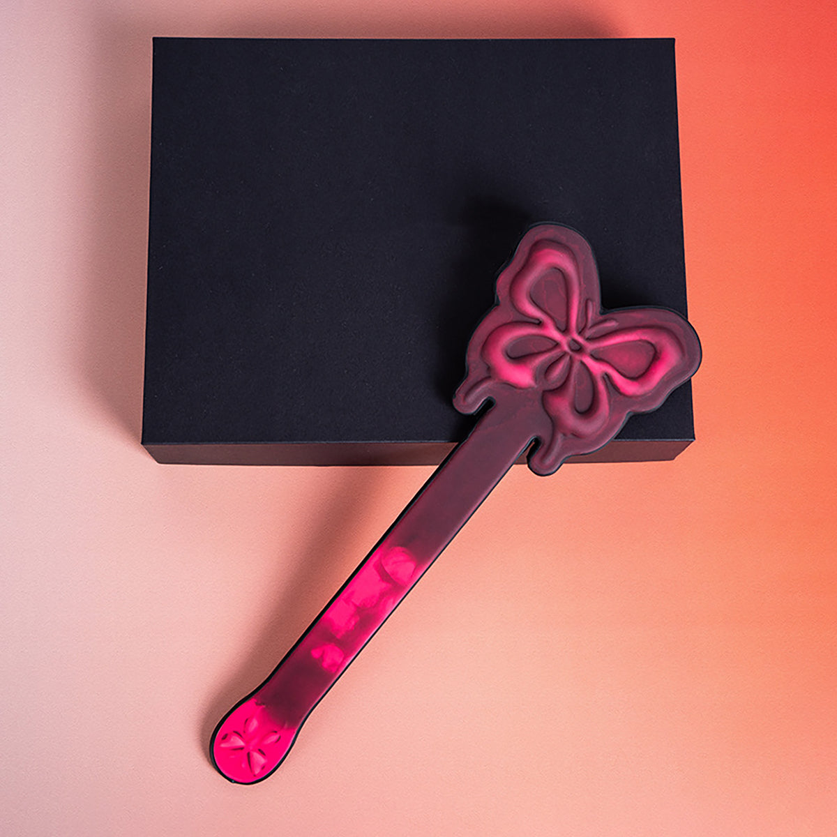 Heat-Sensitive Color-Changing Butterfly Spanking Paddle – Black to Pink