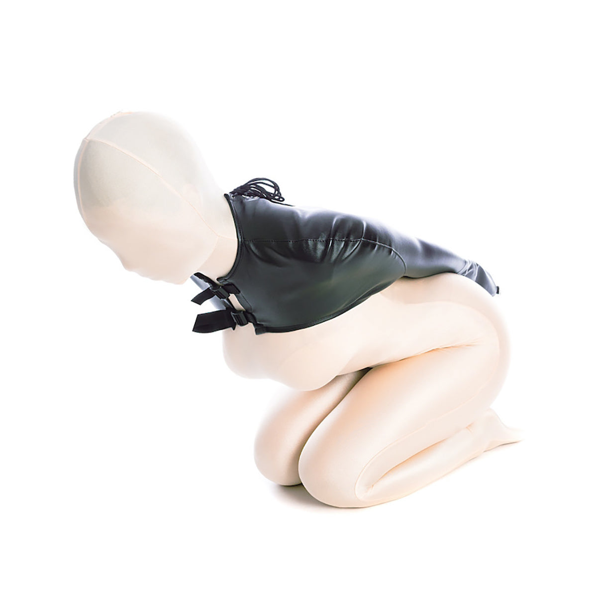 BDSM Full Sleeve Bondaege Armbinder for Total Restraint Black