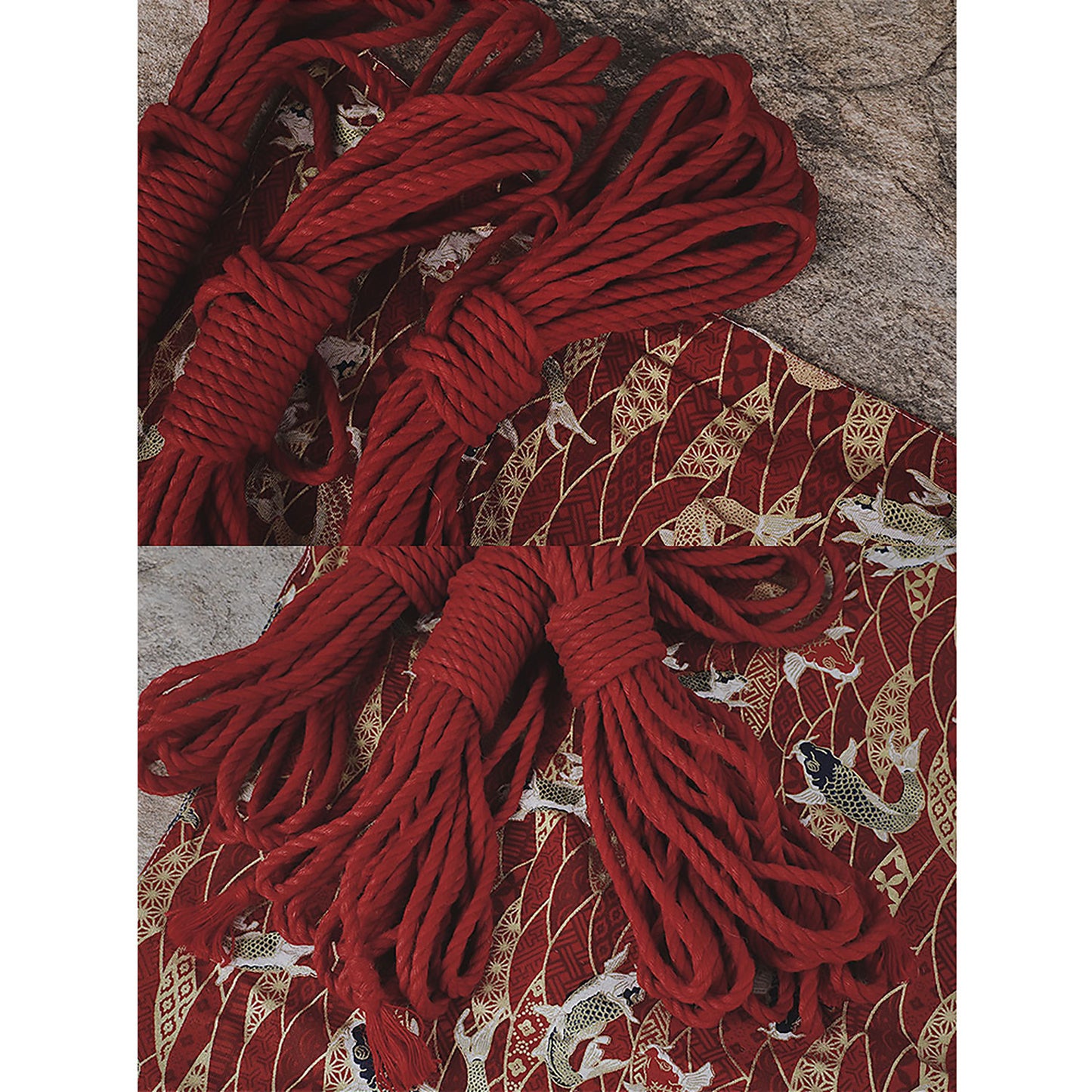Durable Japanese Natural Jute Red Shibari Rope for Bondage