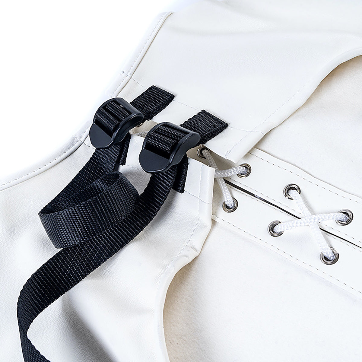 BDSM Full Sleeve Bondaege Armbinder for Total Restraint White