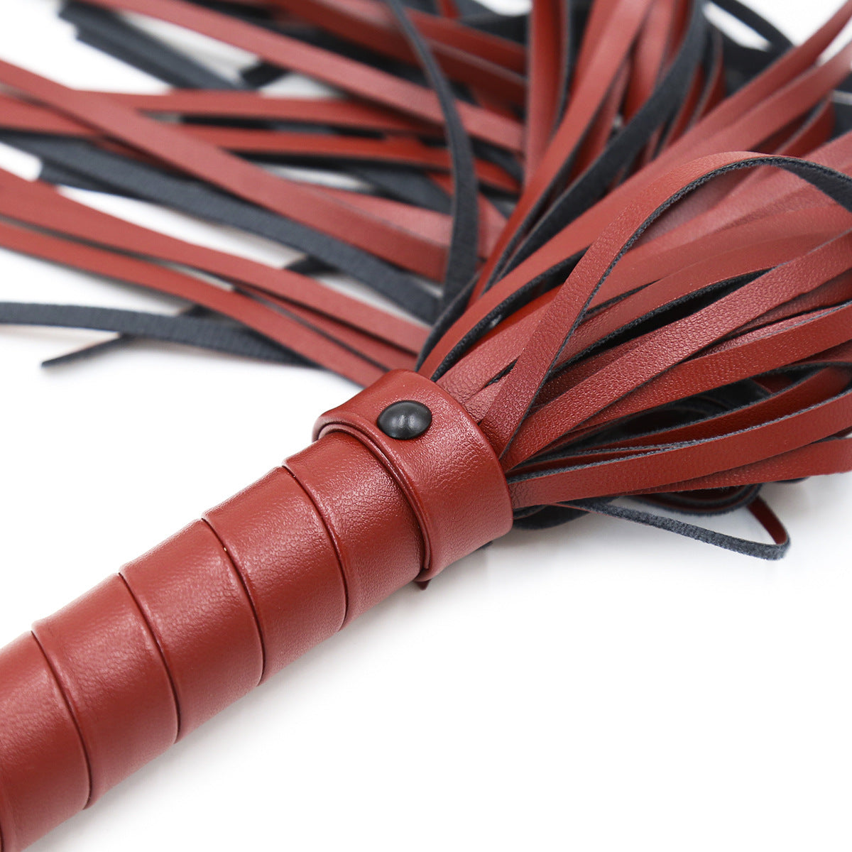 BDSM Beginner Flogger – Perfect for First-Time Play! Black/White/Burgundy