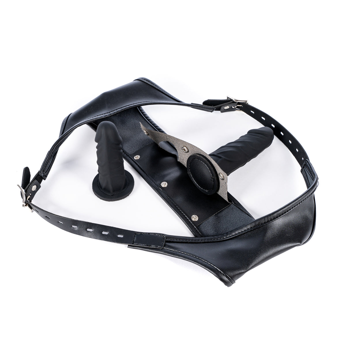 Wearable Double Dildo Pants & Masturbation Harness