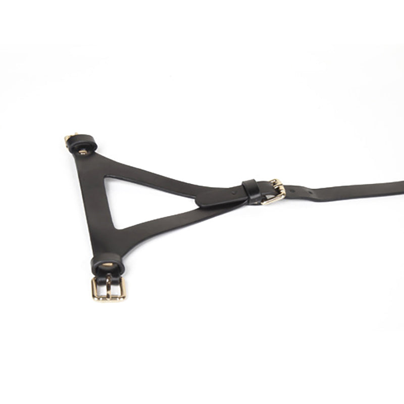 Half-Hood Head Bondage Muzzle Mask with Leash