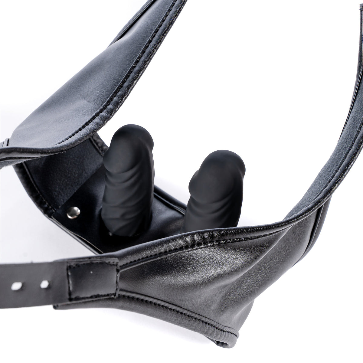 Wearable Double Dildo Pants & Masturbation Harness