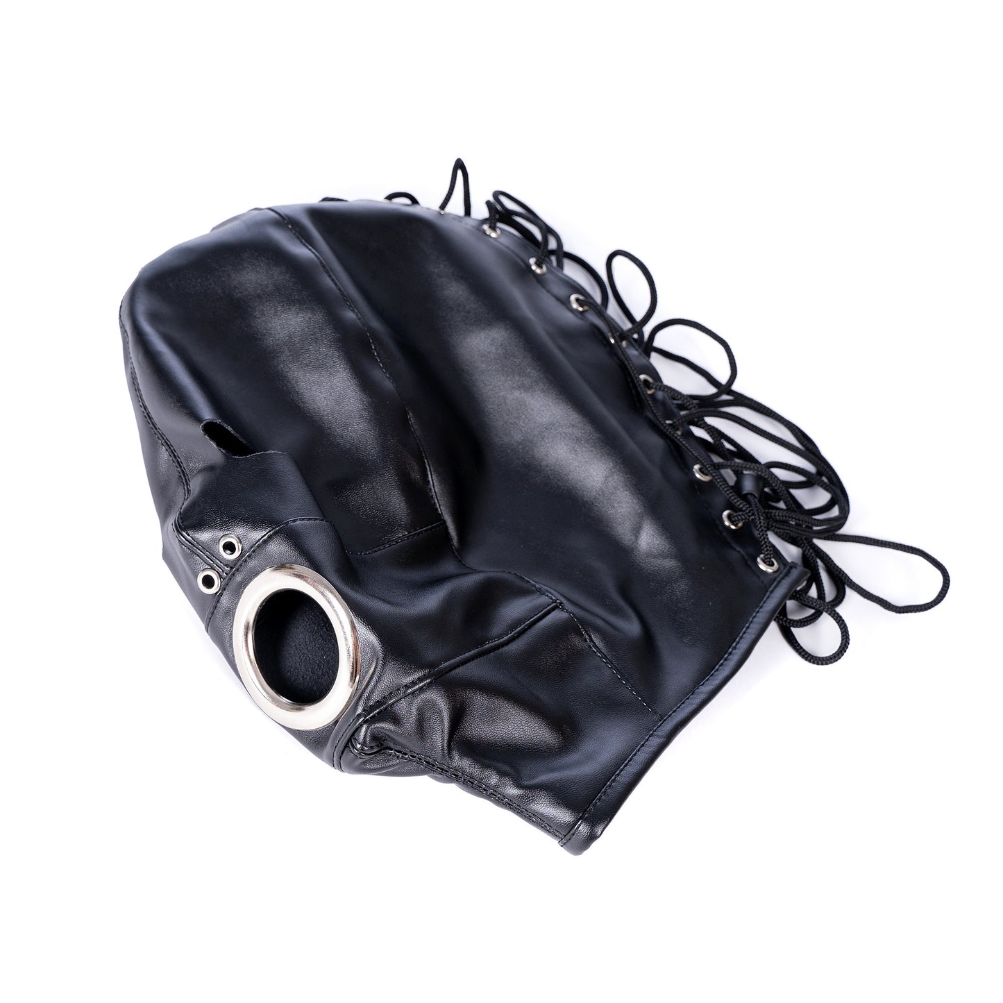 Total Lockdown Bondage Hood with Removable Blindfold and Dildo Gag