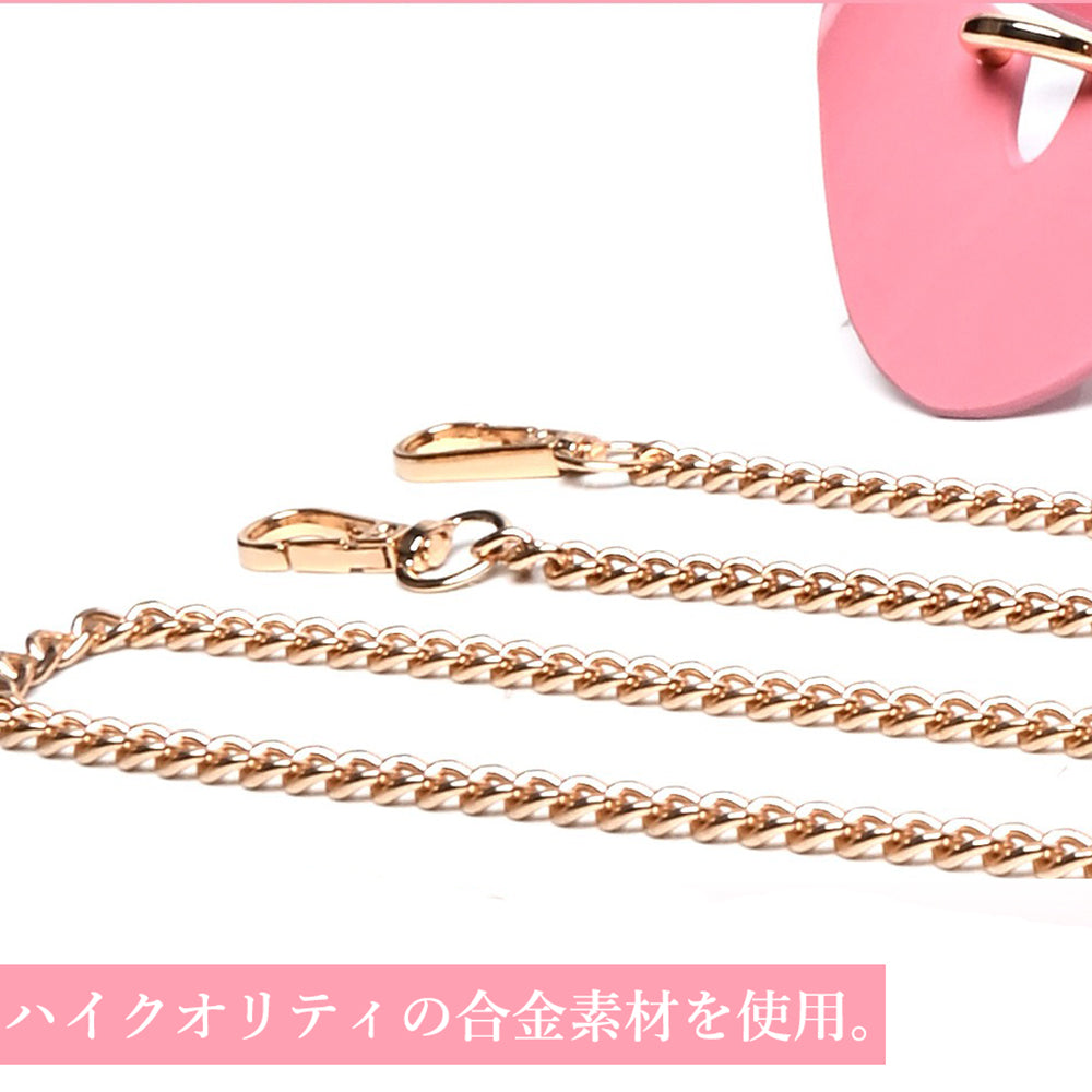 Glamorous Pink 5-Piece Bondage Set – Collar, Cuffs & Leash for Sweet Submission