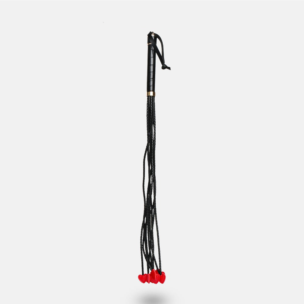 Red Heart Tip Vegan Leather Spanking Nine Tails Whip