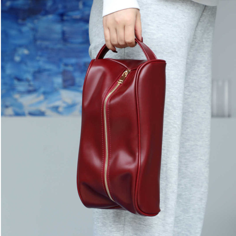 Divine Burgundy Full-Body Restraint Set - Glossy Vegan Leather & Gold