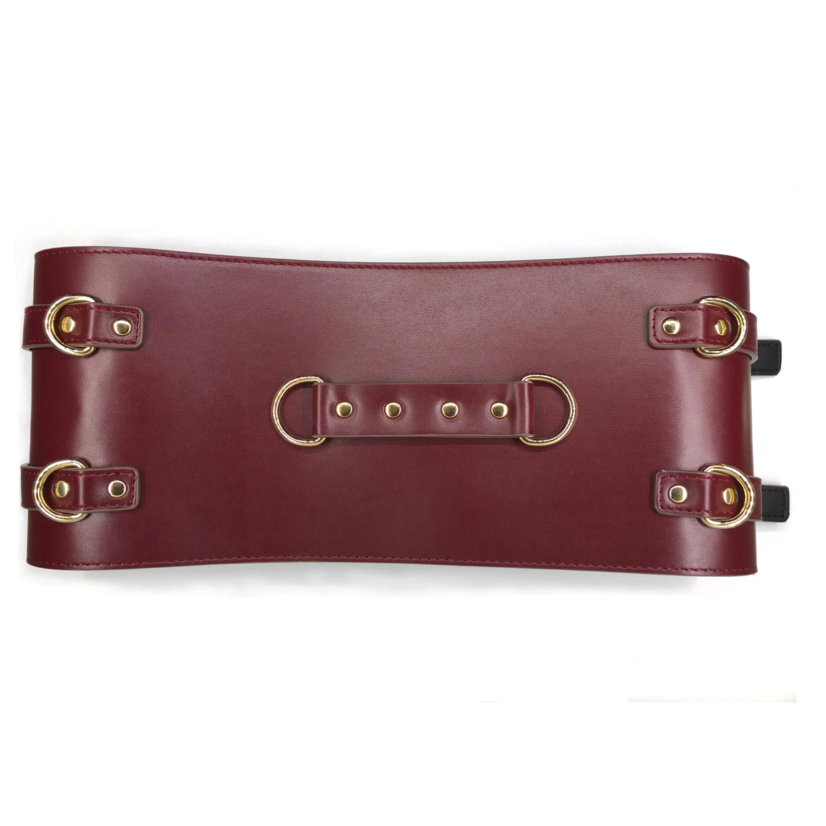 Divine Burgundy Full-Body Restraint Set - Glossy Vegan Leather & Gold