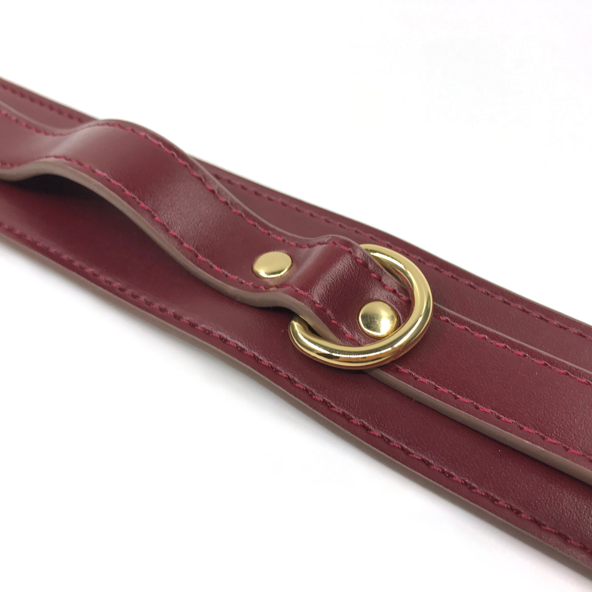 Divine Burgundy Full-Body Restraint Set - Glossy Vegan Leather & Gold