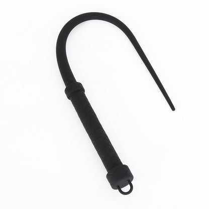 25" Premium Silicone Spanking Riding Whip Black