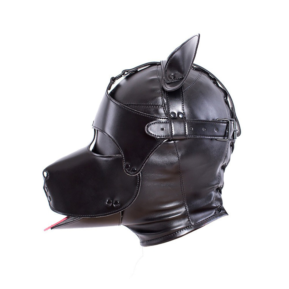 Pet Play Dog Mask with Optional Full Head Mask