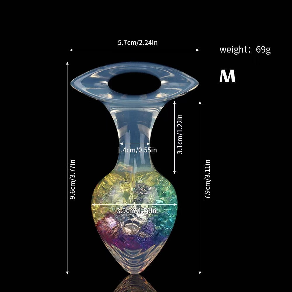 Premium Iridescent Silicone Anal Plug for Beginners & Advanced Users S/M/L