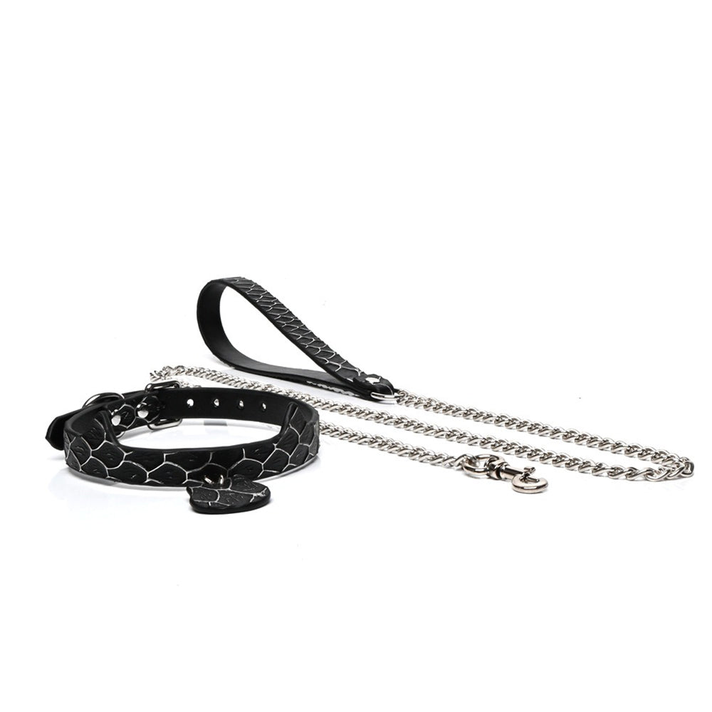 BDSM Handcrafted Genuine Leather Cat Ear Collar with Cat Tag