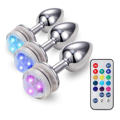 Remote-Controlled LED Light Up Butt Plug 3 Sizes Available