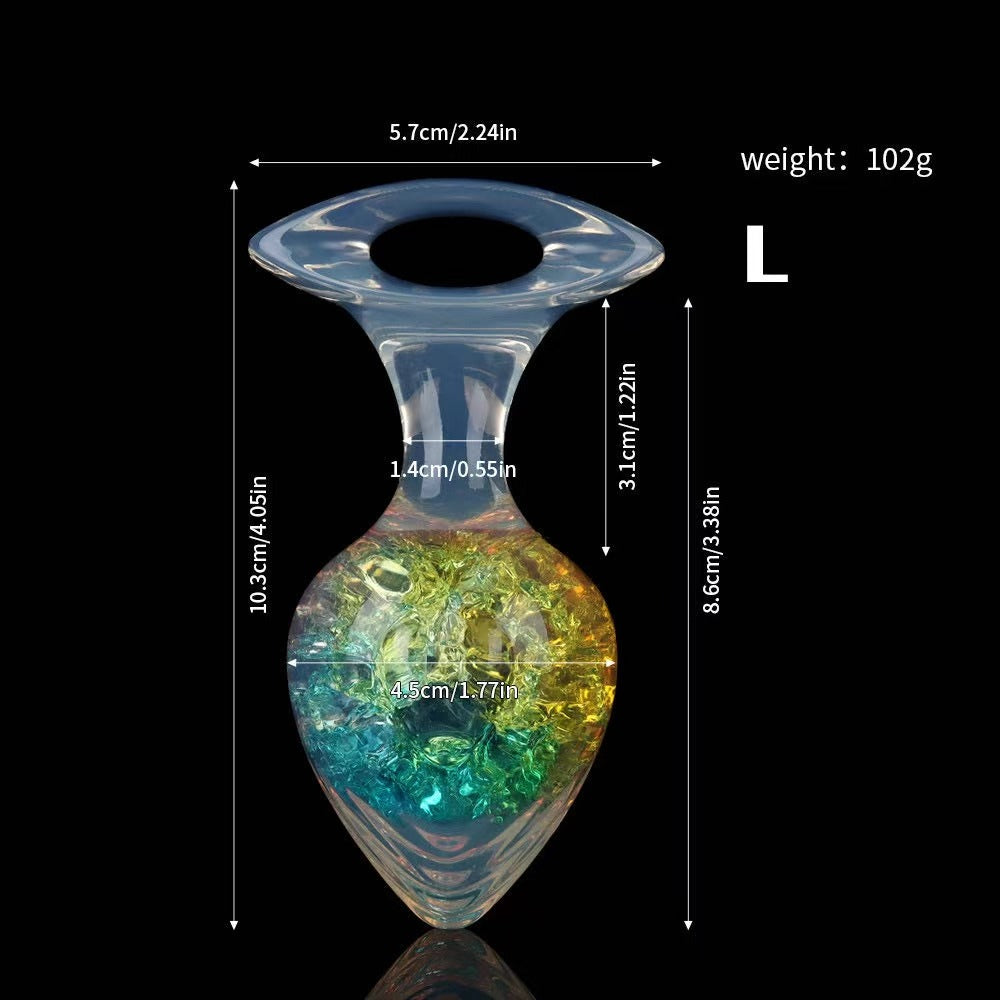 Premium Iridescent Silicone Anal Plug for Beginners & Advanced Users S/M/L