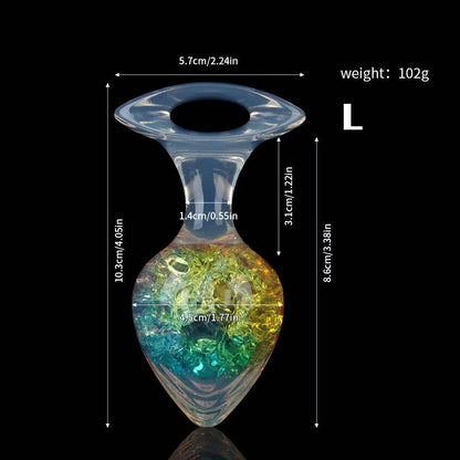 Premium Iridescent Silicone Anal Plug for Beginners & Advanced Users S/M/L