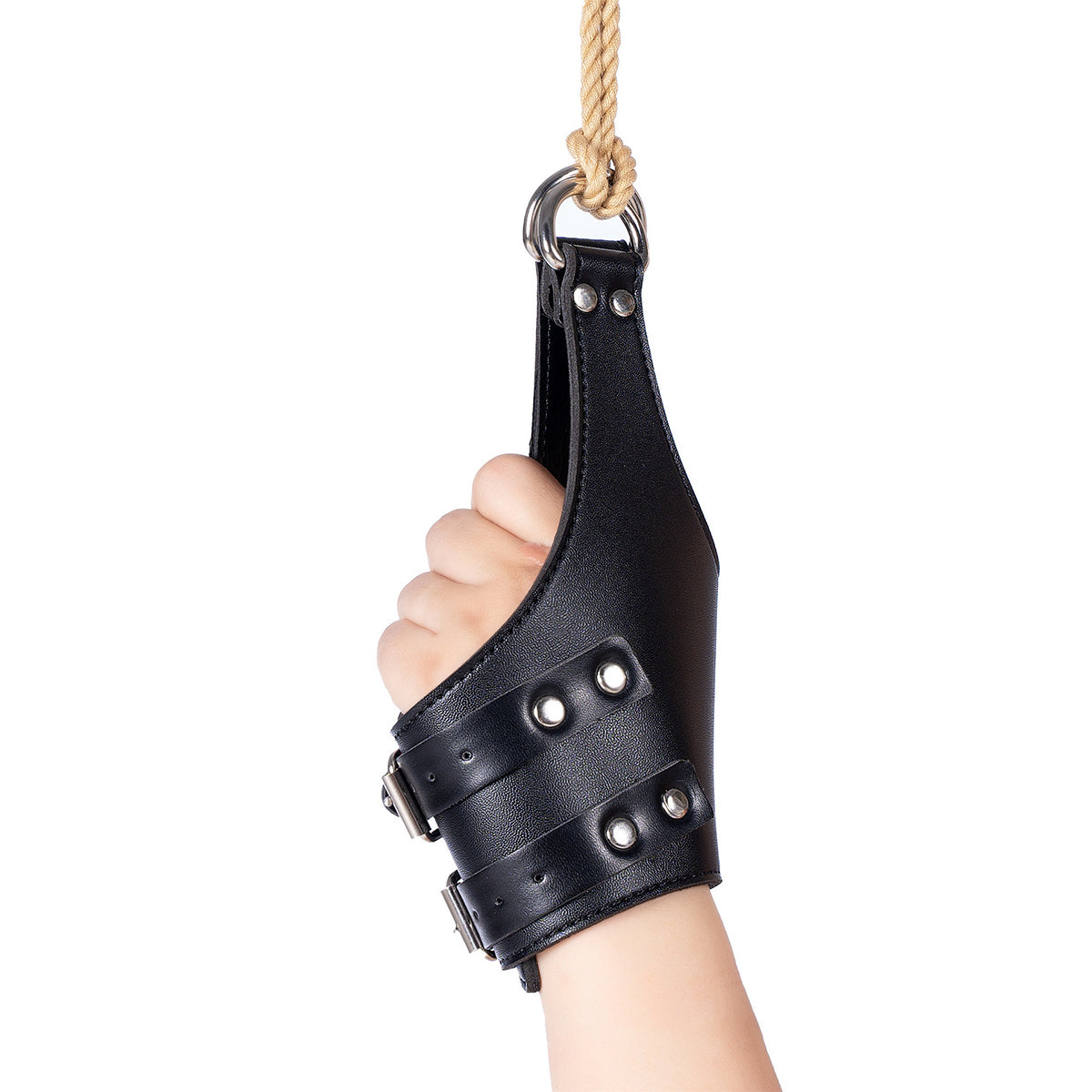 Vegan-friendly PU Leather Handcuffs for Suspension