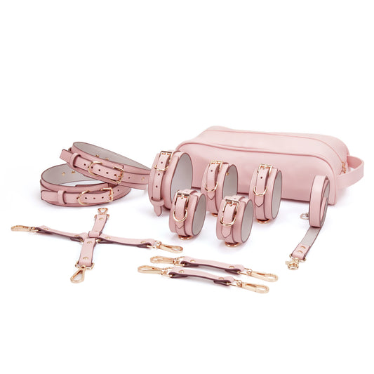 Cute Pink Premium Bondage 7-Piece Set with Storege Bag