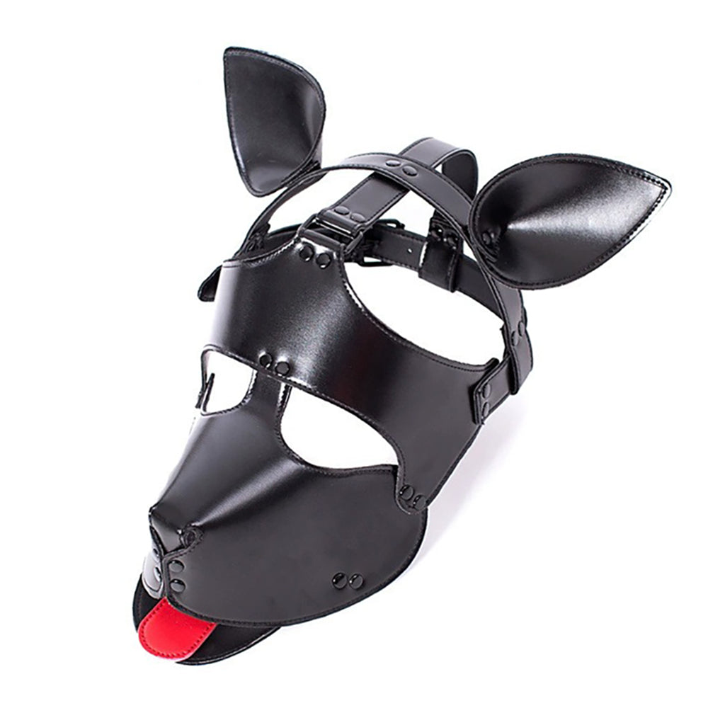 Pet Play Dog Mask with Optional Full Head Mask