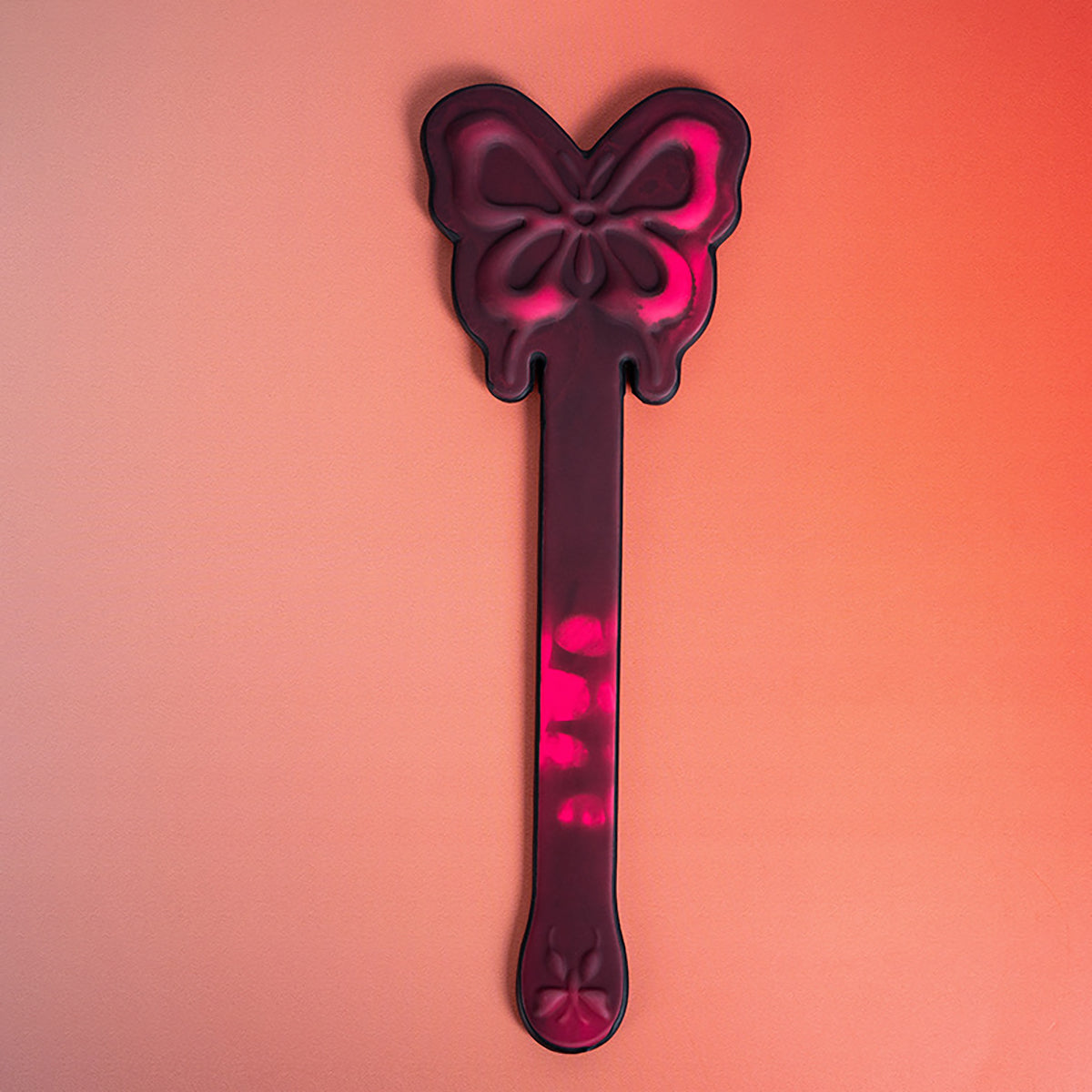 Heat-Sensitive Color-Changing Butterfly Spanking Paddle – Black to Pink