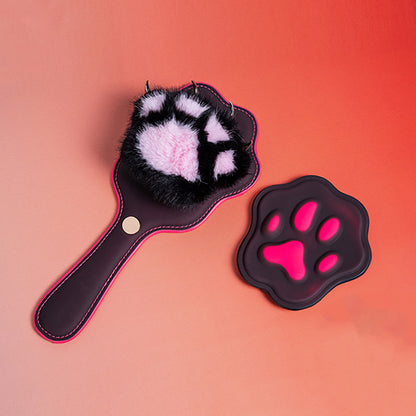 Heat-Sensitive Color-Changing Bear Paw Spanking Paddle – 2 Interchangeable Tips