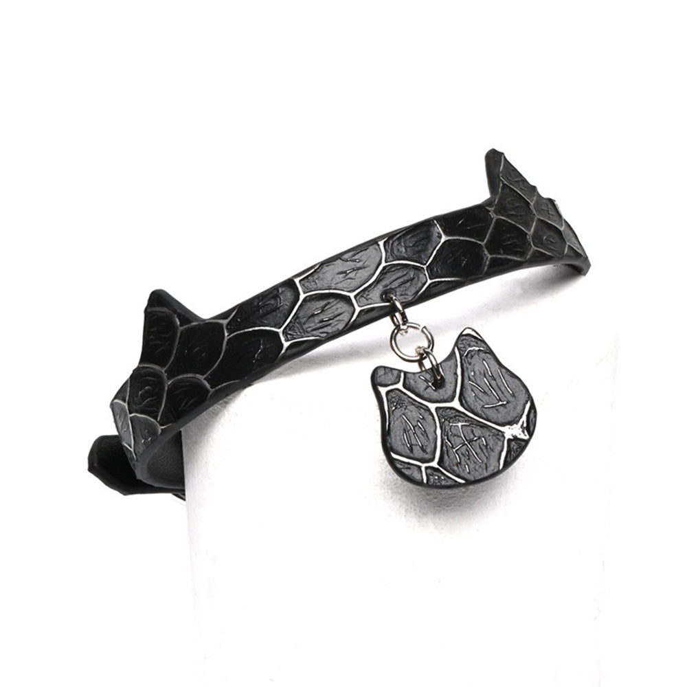 BDSM Handcrafted Genuine Leather Cat Ear Collar with Cat Tag