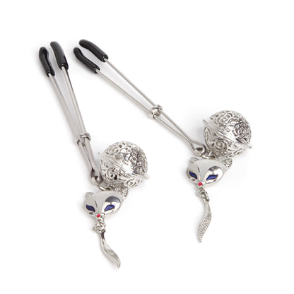 Fox Tweezer Nipple Clamps with Bells