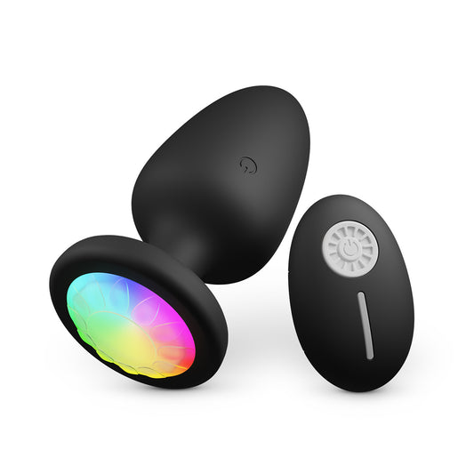 Remote-Controlled Light-Up Vibrating Anal Butt Plug with 10 Vibration Modes