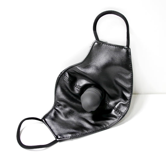 Kinky Leather Dildo Mask