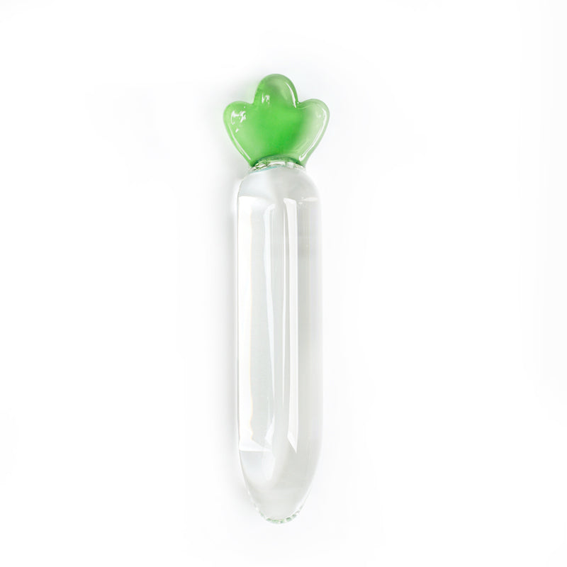 Transparent Radish Glass Crystal Dildo Anal Plug