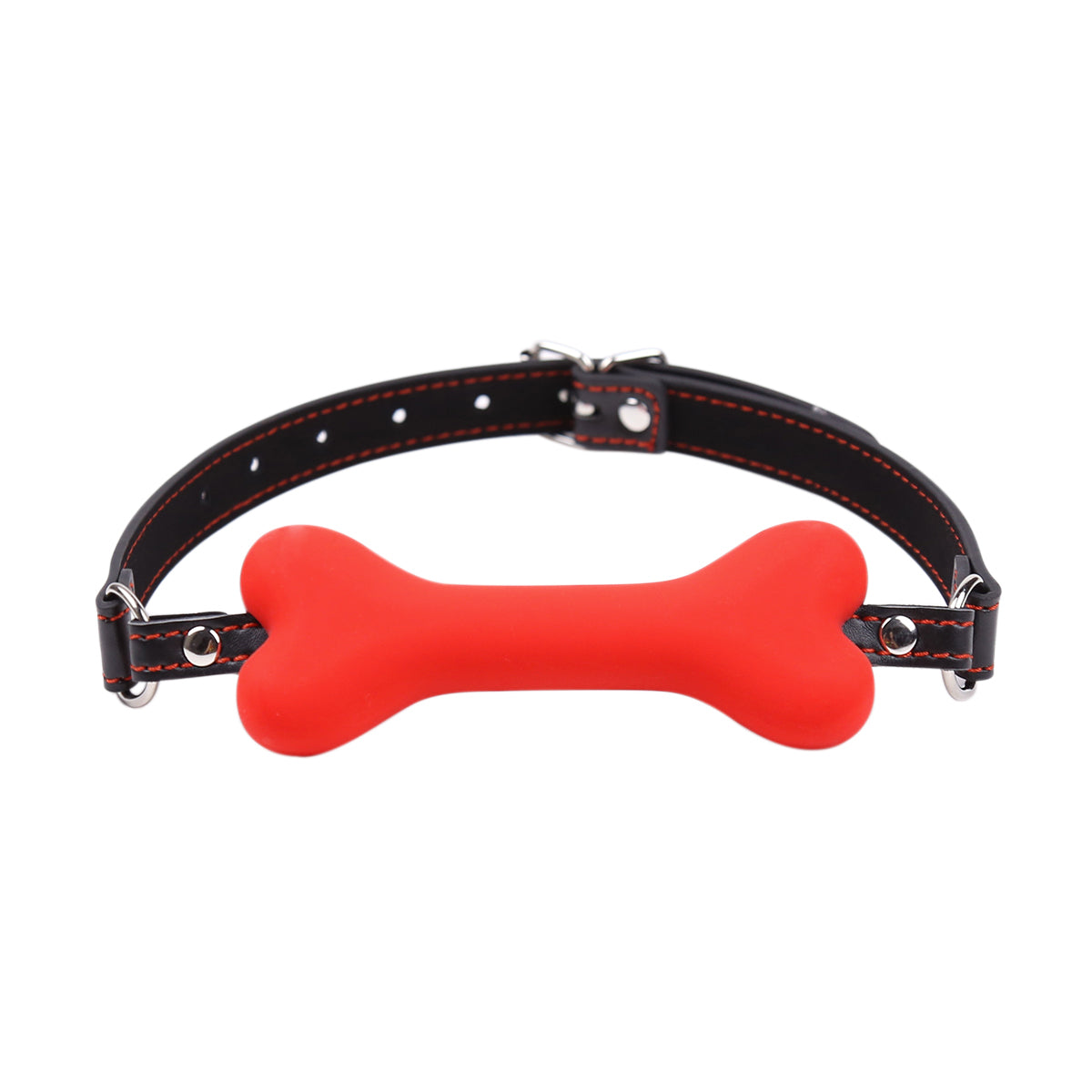 Hound Adjustable Dog Bone Mouth Gag Red&Black&Pink