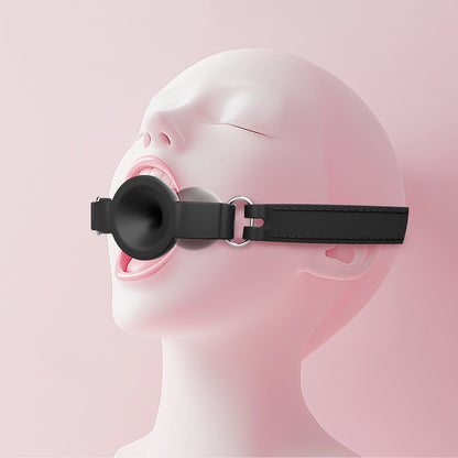 Adjustable Forced Opening-mouth Silicone Gag with Breathing Hole