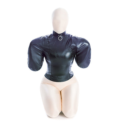 Extreme Restraint BDSM Leather Straitjacket Armbinder for Full Upper Body