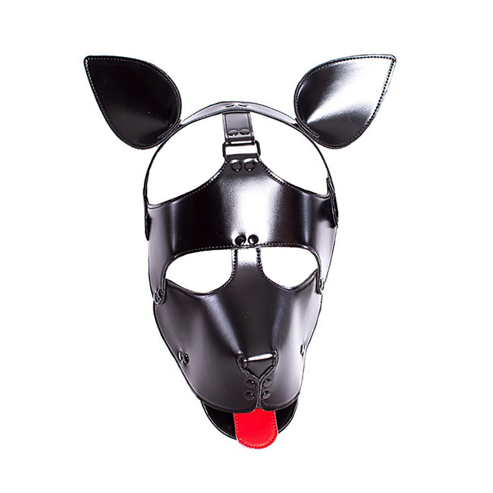 Pet Play Dog Mask with Optional Full Head Mask