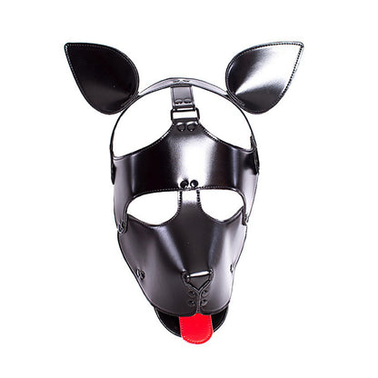 Pet Play Dog Mask with Optional Full Head Mask