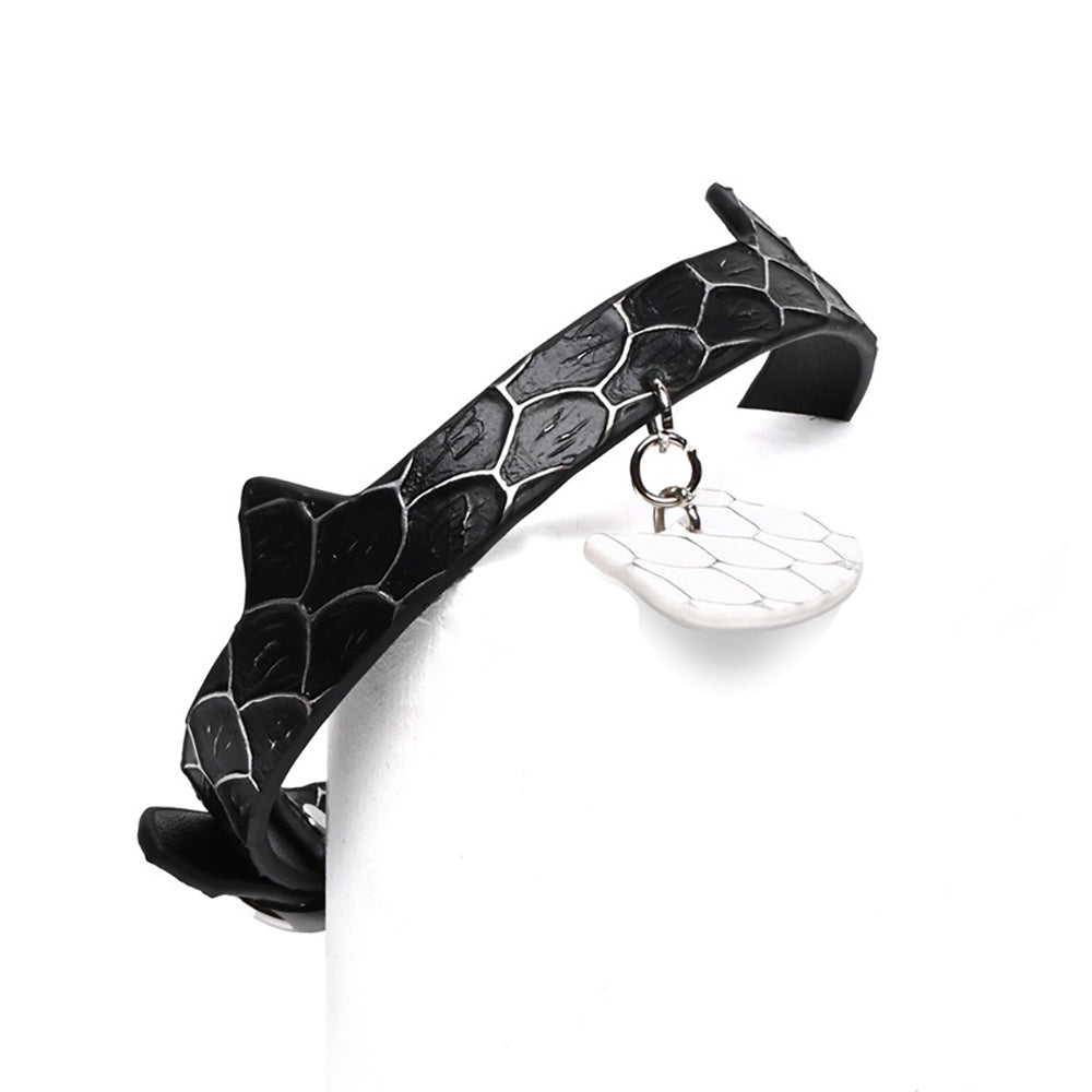 BDSM Handcrafted Genuine Leather Cat Ear Collar with Cat Tag