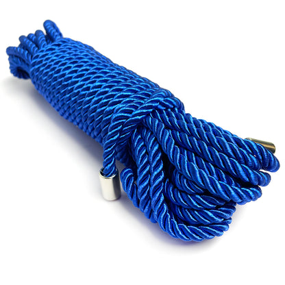 Bright Blue Nylon Shibari Bondage Rope 32Feet