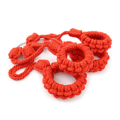 Handmade Shibari Rope Adjustable Handcuffs&Ankle Cuffs Set